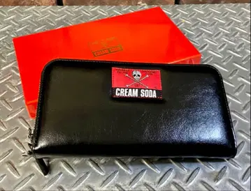 CREAM SODA 라운드 지퍼 지갑 블랙