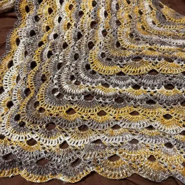 삼각형 숄 핸드메이드 손뜨개질 가을 컬러