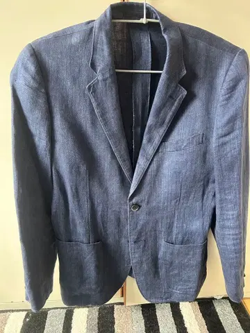 네이비 테일러드 자켓 싱글 브레스티드