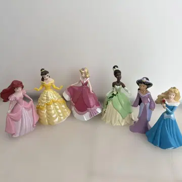 디즈니 프린세스 피규어 6체 세트 신데렐라 벨 재스민
