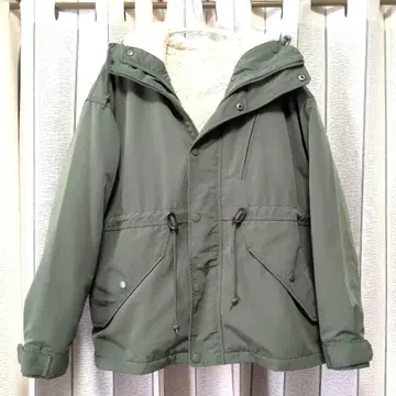 coen 새상품급 보아 안감 부착 마운틴 후드티 올리브 그린