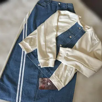 아비 도쿄 블루종 롱 스커트 셋업 새상품