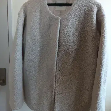 studioCLIP 보아 노카라 자켓 크림색