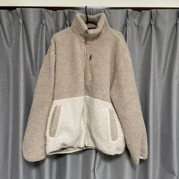 Perushu 보아 자켓 베이지/화이트