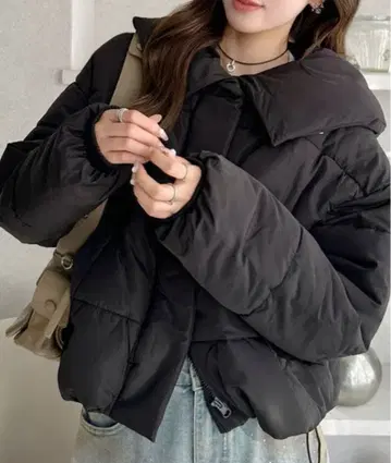 빅 칼라 충전솜 다운 자켓