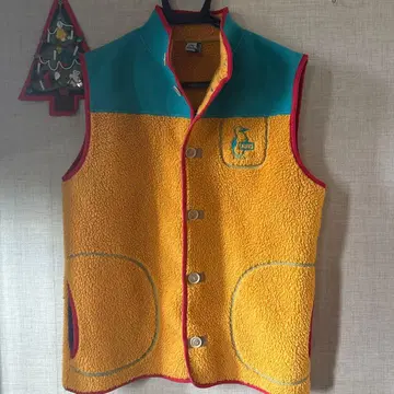 CHUMS 플리스 베스트 XL 오렌지/파랑