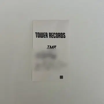 IMP. 타워 레코드 영수증 카게야마 타쿠야