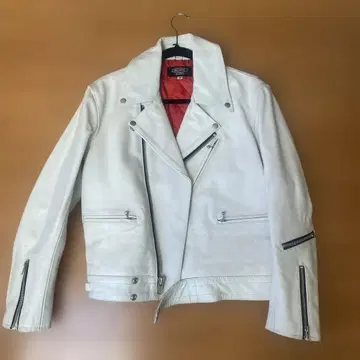 HORN WORKS 화이트 더블 라이더 자켓 M