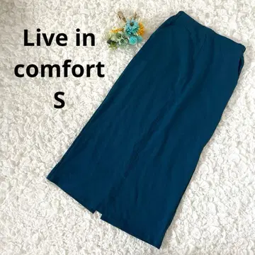 리브인컴포트 타이트 스커트 롱 기장 스트레치 백 슬릿 S