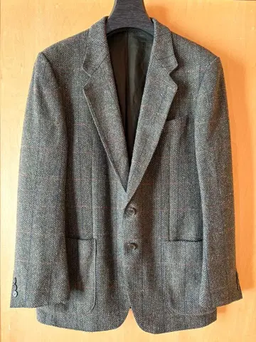 사이즈 M 상당 헤링본 트위드 자켓 차콜