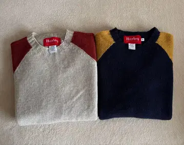 Harley 래글런 슬리브 니트 스웨터 2세트
