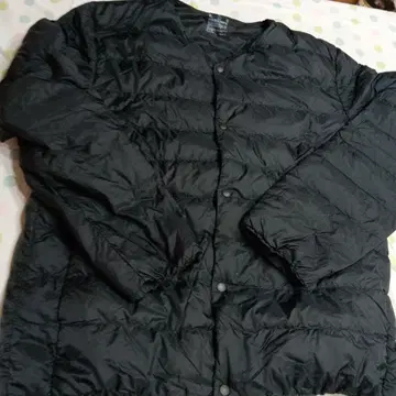 MUJI 블랙 다운 자켓 XL