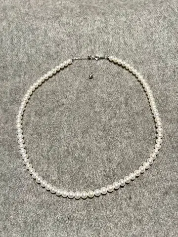 천연 해수 화이트 펄 목걸이 925S