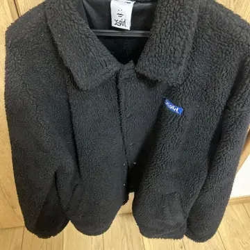 x-girl 플리스 자켓 블랙