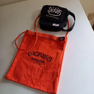 Dickies 숄더백 오렌지 블랙