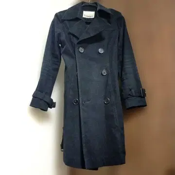 Cecil McBEE 다크 네이비 트렌치코트 더블 브레스트