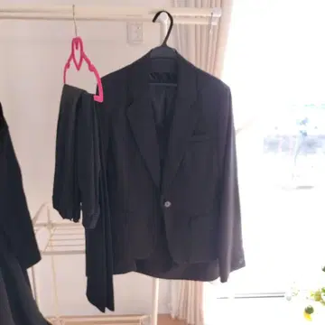 블랙 비즈니스 정장 상하의 세트