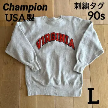 90s USA제 챔피온 리버스 위브 맨투맨 L 자수 택