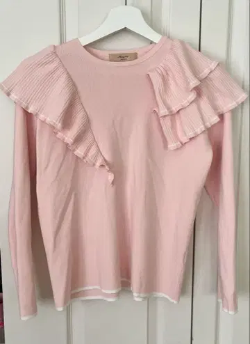 프릴 핑크 상의 Maglie par ef-de 마리에파에프데