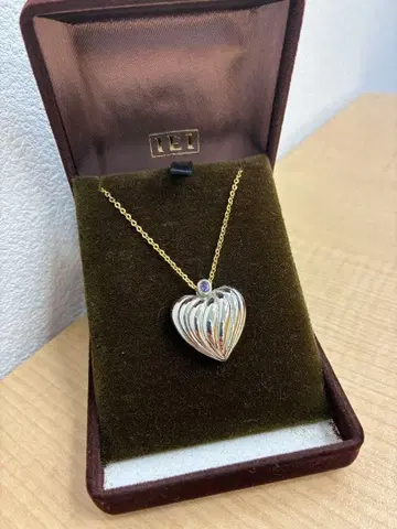 IEI 자수정 하트 모티브 펜던트