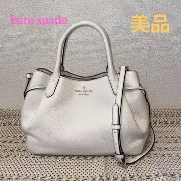 케이트 스페이드 화이트 가죽 핸드백