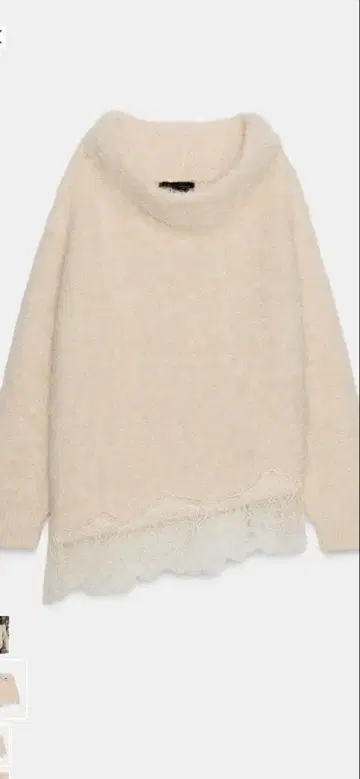 zara 자라 레이스 콤비 니트 스웨터 스웨터