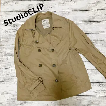 [ Studio CLIP ] 베이지 더블 브레스트 자켓 겉옷