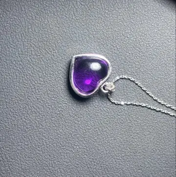 기간 한정 실버 925 보라색 하트형 목걸이