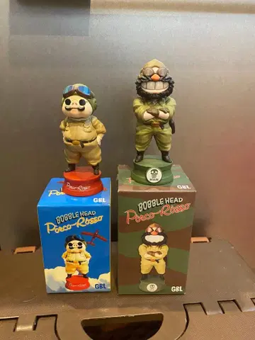 포르코 로쏘 보블헤드 피규어 2체 세트 지브리 박스 있음