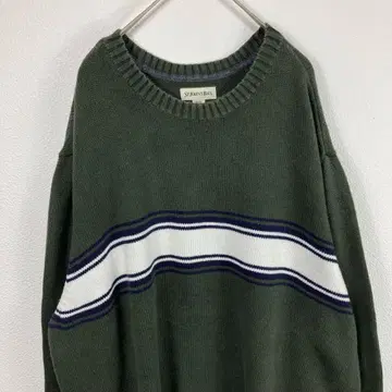 ST. JOHN'S BAY 크루넥 니트 그린 그린