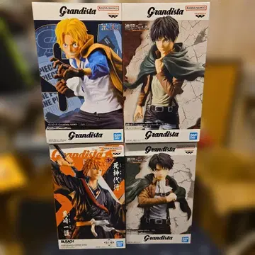 사보 / 엘렌 예거 / 리바이 / 쿠로사키 이치고 피규어 4종 세트