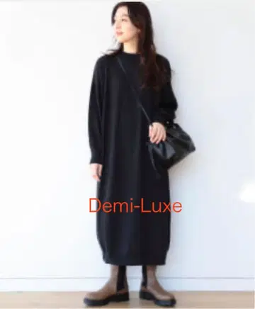 Demi-Luxe BEAMS 오버 사이즈 니트 원피스