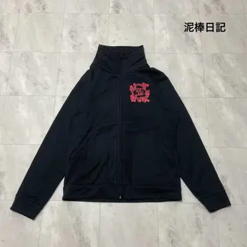 도둑 일기 풀 집업 맨투맨 자켓 긴팔 프린트 로고 일본풍 패턴 벚꽃 지네