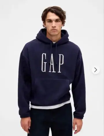 새상품 GAP 오버 사이즈 후드 부착 후드티 네이비 L