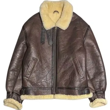 분위기 발군 Tiger 다크 브라운 B-3 리얼 무스탕 봄버 자켓 L