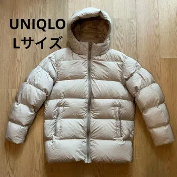 [ 새상품급 ] 유니클로 파우더 소프트 다운 자켓 베이지 L 사이즈