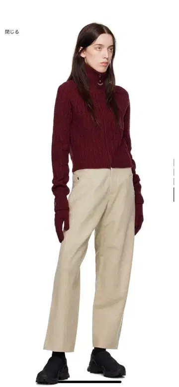 [ 새상품급 ] HYEIN SEO 버건디 크롭 스웨터