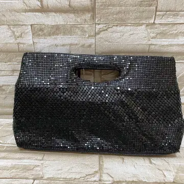 택 포함 미사용 새상품! 비즈 장식 블랙 핸드백