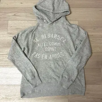 구제 빈티지 그레이 후드 부착 후드티 M 트레이닝복 면 100