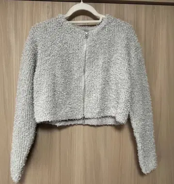 VIS 그레이 가디건 지퍼 포함