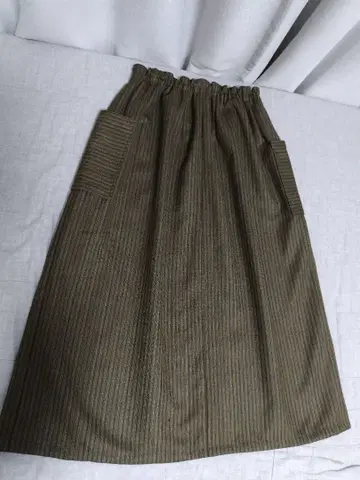 기모노 리메이크, 울, 두꺼운 원단, 가을 겨울용 롱 스커트