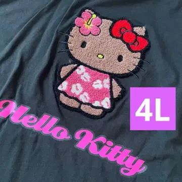 새상품 갸루 키티 일광화상 키티 T셔츠 아베일 산리오 빅 사이즈 4L