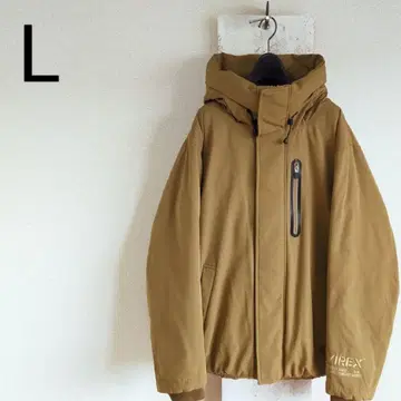 AVIREX 후드 패딩 자켓 카키 다운 자켓 L