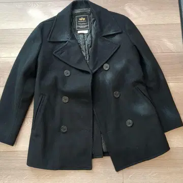 ALPHA 알파 피 코트 블랙 M 사이즈