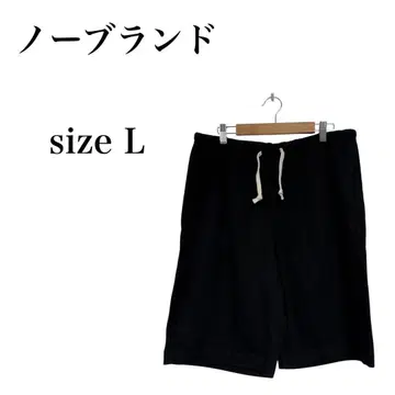 블랙 심플 숏팬츠 L 남성용 이지 하프 팬츠