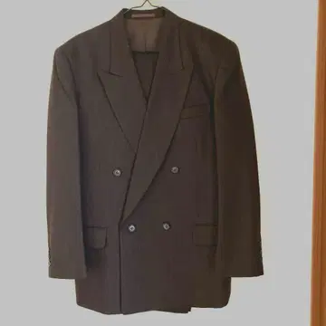 90s 빈티지 더블 수트 셋업 브라운 계열