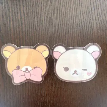 리락쿠지 G상 아크릴 배지 2개 세트 차이로이코구마 리락쿠마