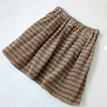 니코앤드 미니 스커트 보더 허리밴딩 코튼 캐주얼 F