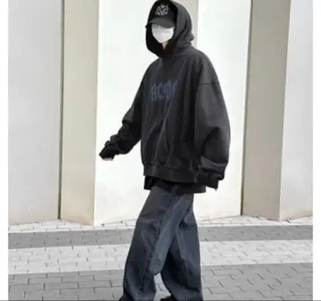 [ SCENERITY ] 블랙 후디 코튼 100% 후드티 한국 코디