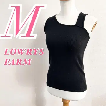 LOWRYS FARM M 블랙 탱크탑 비대칭 심플